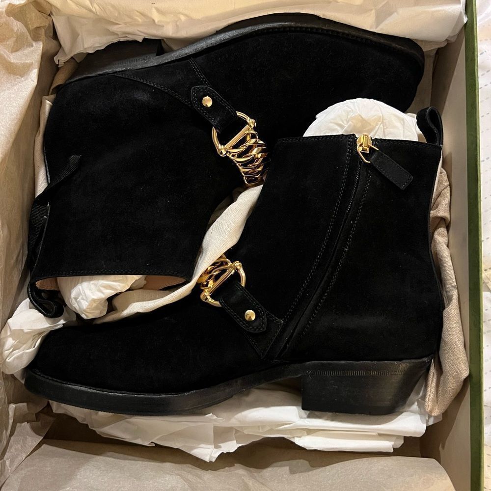 New Gucci suede boots